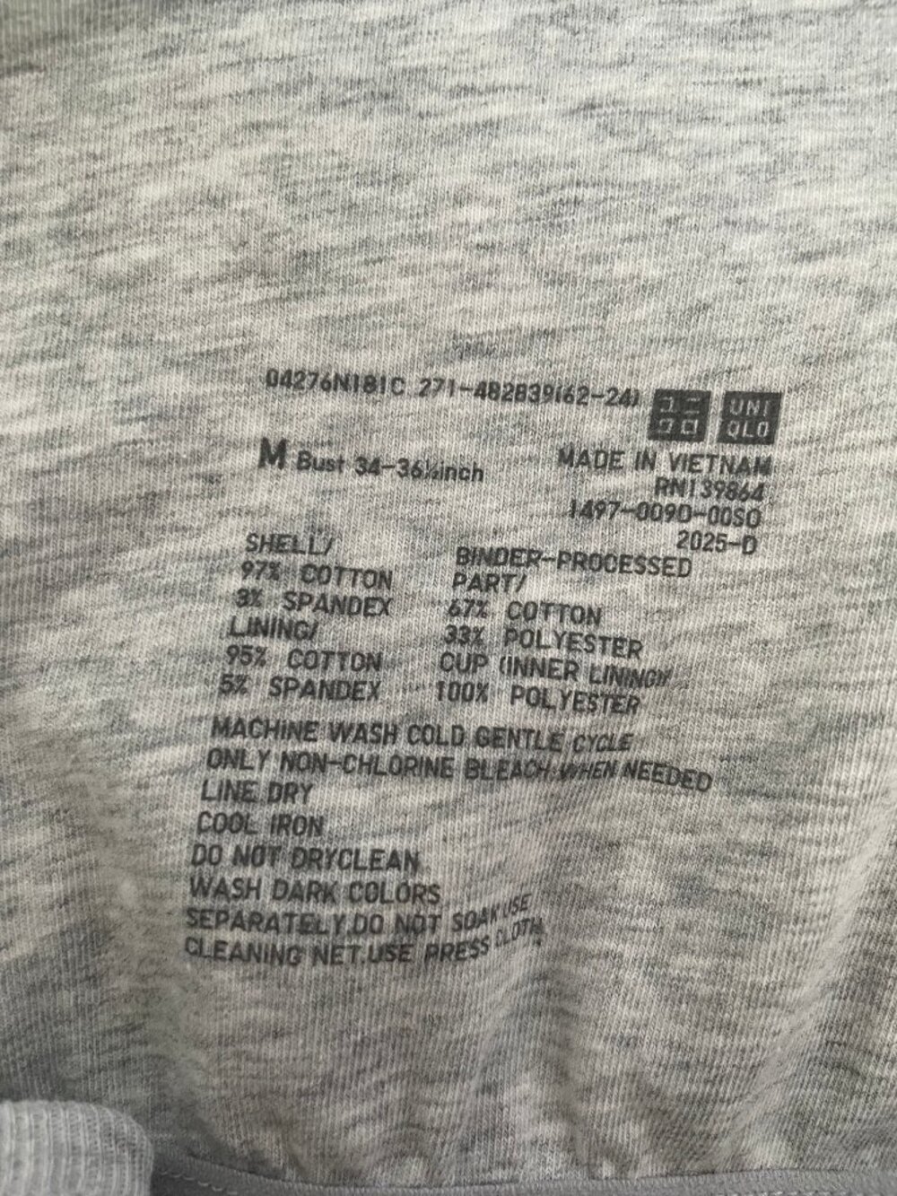 Uniqlo Built In Racerback Bra Top - Picture 4 of 5